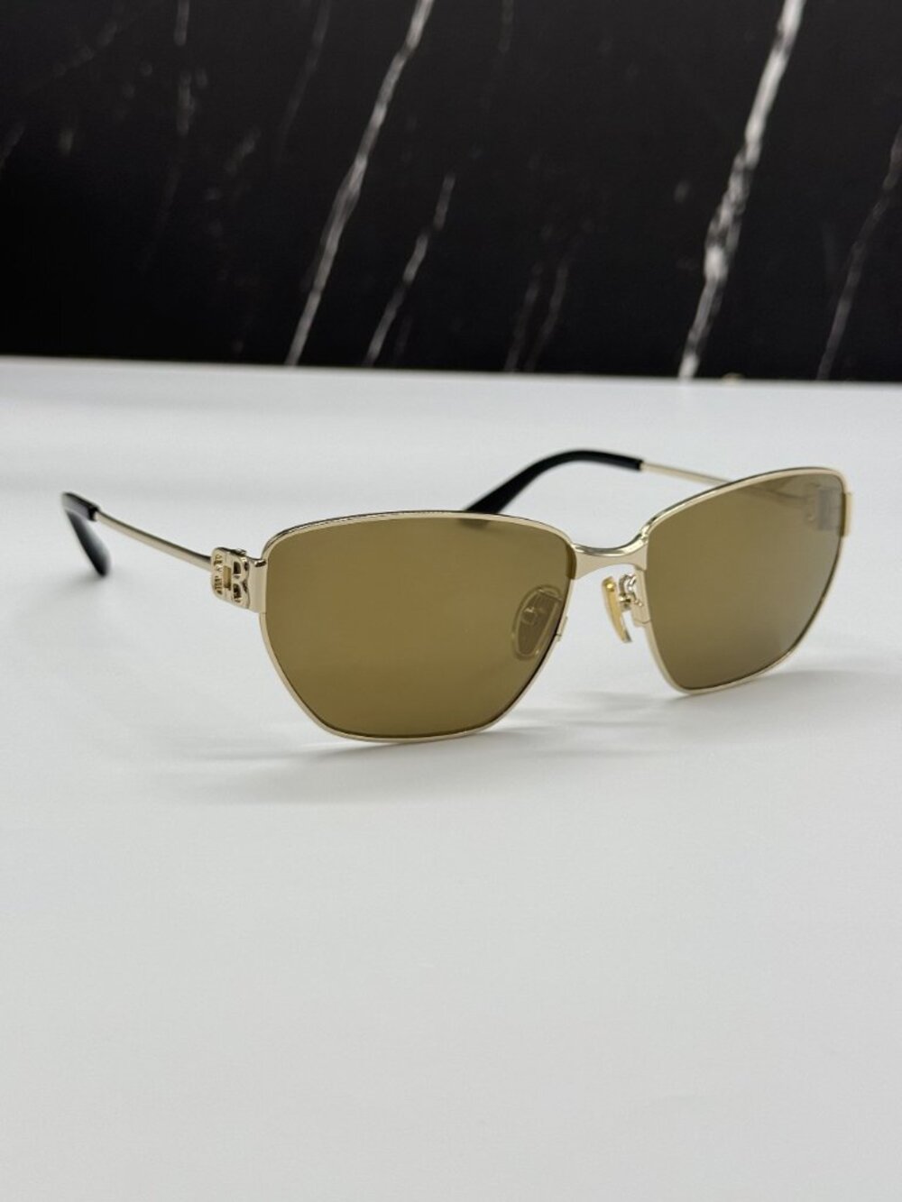NEW BALENCIAGA BB0337SK 003 GOLD WOMEN SUNGLASSES BALENCIAGA EYEWEAR - Picture 4 of 8